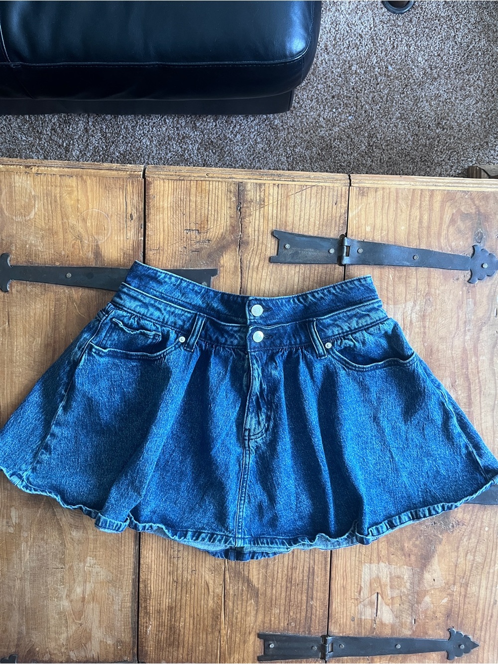 Denim Mini Skirt - Blue Jean Flared‎ Mini
